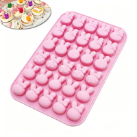 HY Tier-Gummibärchen-Form: Kaninchen, Pinguin, Krabbe – Silikonform für Süßigkeiten, Schokolade, Wachs, Seife, Kerzen, Ton, Kuchen-Dekorationstools