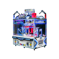 TAIKONGYI Distributeur automatique d'îlot pour 4 joueurs avec accepteur de billets, prise universelle sans fil, pour divertissement familial et enfants, jouets en capsules/boîtes mystères