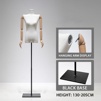 Mannequins de couture femme ajustables, buste supérieur en mousse et tissu, pour présentation de vêtements féminins adultes, pose debout