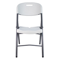 Ensemble table et chaises pliantes d'extérieur en plastique et métal HDPE, résistant aux UV, haute qualité, blanc, pour hôtel, hôpital, salle à manger, villa, entrée