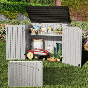 Casa de contenedores de polietileno moderna de salida de fábrica, edificios de jardín de alta estructura, cobertizos de muebles para el hogar - Product Image 5