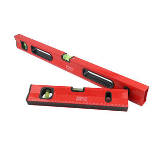 Nivel de burbuja de aluminio rojo de 300 mm con imán para uso doméstico y bricolaje - Product Image 4