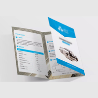 Brochure d'entreprise personnalisée 200 g/m² à trois volets avec couverture rigide, papier journal, plastification, impression offset et service de logo personnalisé
