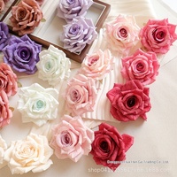 Grande boîte à fleurs en forme de corne de 10 cm, rose artificielle murale DIY, en tissu de soie synthétique tressé, pour mariage, maison, extérieur