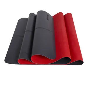 Logotipo personalizado grueso Durable deporte Pilates antideslizante gimnasio ejercicio Fitness PU Yoga Mat