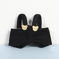 Salopette courte pour poupée avec boutons en bois motif ours mignon, accessoire de tenue décontractée pour poupées en coton et en peluche, vente en gros
