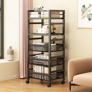 New Style Metal <strong>Rolling</strong> Trolley Vegetable Fruit <strong>Rack</strong> Multifunctional Movable Kitchen Microwave Oven Storage <strong>Rack</strong> - Product Image 2