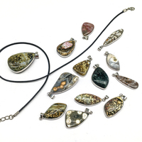 Vente en gros de pendentifs en jaspe naturel de l'océan rubrique de bijoux en jaspe indien pendentifs en cristal pour femmes et D I Y
