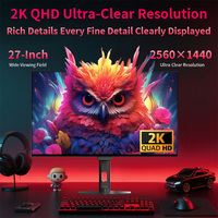 Moniteur de jeu QD-OLED 27 pouces en gros, 2K 2560*1440, rapport de contraste 1500000:1, moniteur de jeu avec HDR pour PC de jeu