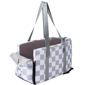 Cage de transport pour animaux de compagnie à carreaux, 45 x 25 x 22 cm, rectangulaire, lavable, pour chiens et chats - Product Image 1