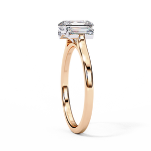 Bague de fiançailles pour femme en or massif 18 carats avec diamant de laboratoire taille brillant, certifiée IGI, plaqué rhodium, luxe, couleur D, gravure laser - Product Image 4