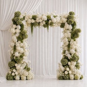 SFA009 Arco de Flores Cuadrado Artificial para Decoración de Bodas, Arco Floral Cuadrado para Ceremonias y Fiestas, Fondo Floral con Arco de Rosas - Product Image 6