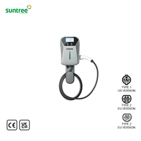 Borne de recharge pour VE et borne de recharge murale AC CCS Type 2 standard européen, chargeur rapide pour VE triphasé 32A, Wallbox 22kW Type 2