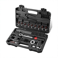 Kit de réparation de vélo en acier au chrome-vanadium de 17 pièces, clé dynamométrique, boîte à outils combinée multifonctionnelle pour moto, utilisation sur véhicule