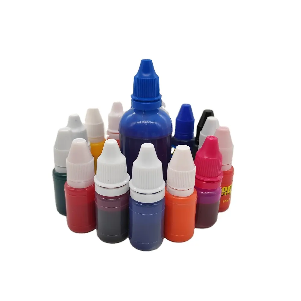 Environmental Friendly 10ml Flash Stamp Ink Non-Toxic Fabric Self-Inking Stamp Ink for Office School Home