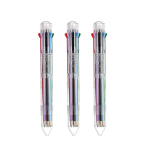 Bolígrafo Xh de 8 Colores con Cuerpo Transparente, Diseño de Botón Pulsador, Multifunción, para Uso Promocional - Product Image 2