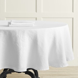 OEM chinois <span class=keywords><strong>Lavé</strong></span> 100% <span class=keywords><strong>lin</strong></span> <span class=keywords><strong>Nappe</strong></span> <span class=keywords><strong>Ronde</strong></span> Pour La Fête - Product Image 1