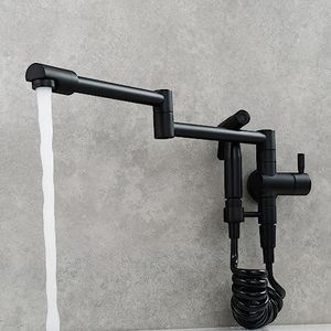 Современный черный кухонный смеситель с одной ручкой, 360 ° - Product Image 4