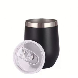 Bouteilles d'eau isothermes à double paroi en forme d'œuf de 12 oz, gobelet mince avec couvercle - Product Image 1
