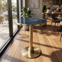 Table de bar moderne de luxe pour salle à manger, appartement, salle de sport, avec plateau en verre, acier inoxydable, pierre frittée et bois