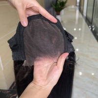 Perruque en cheveux humains vierges vietnamiens de qualité supérieure 12A, 22 pouces, lisse comme un bâton, avec dentelle frontale HD 5x5, sans colle