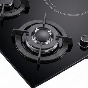Table de cuisson encastrable quatre feux multi-électrodes gaz/électrique avec plaque en verre, système d'<span class=keywords><strong>allumage</strong></span> électronique domestique, classe d'efficacité énergétique - Product Image 5