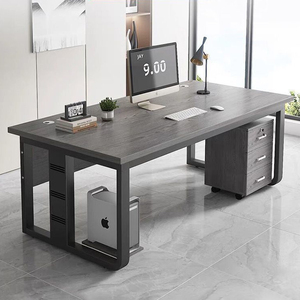 Bàn ghế văn phòng hiện đại đơn giản, bàn làm việc dành cho giám đốc kiểu gỗ tấm, dành cho nhân viên. - Product Image 2