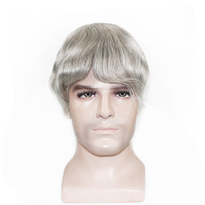 Système de remplacement de cheveux naturels gris, personnalisé, toupet de cheveux humains - Product Image 4
