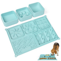 Gamelle carrée en silicone pour chien à alimentation lente, avec ventouse anti-étouffement et tapis de léchage multifonctionnel – Offre Spéciale