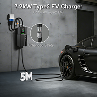 Nouveau chargeur EV AC GUWIEYG 7,2 kW Type 2 32A, boîte de charge EV portable automatique, câble de 5 m, prise Schuko, fonction de temporisation, chargeur EV domestique