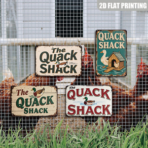 Panneau métallique vintage Quack Shack pour poulailler et enclos à poulets, décoration extérieure pour <span class=keywords><strong>ferme</strong></span> et cour - Product Image 5