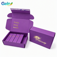 Boîte d'expédition personnalisée en carton ondulé avec fermeture éclair, gaufrage quadricolore, écologique, recyclable, emballage pliable pour produits de beauté, soins de la peau, parfums