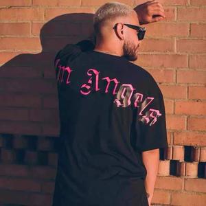 <span class=keywords><strong>Camiseta</strong></span> de 240g con estampado de letras de espuma de moda estilo Hip Hop <span class=keywords><strong>Palm</strong></span> Angel PA para hombre y <span class=keywords><strong>mujer</strong></span>, de corte holgado, estilo urbano europeo-americano - Product Image 2