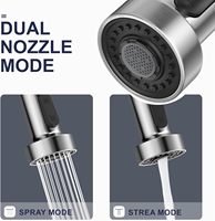 Robinet de cuisine en acier inoxydable nickel brossé pulvérisateur à poignée unique noyau de valve en céramique monté sur le pont
