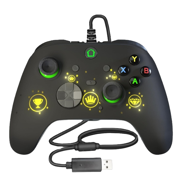 TGZ T-X102L New Private Model Wired Controller for Xbox One/X/Series with RGB and Headphone Jack