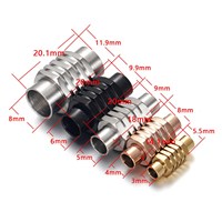 Fermoir magnétique en acier inoxydable 3mm 4mm 5mm 6mm 8mm Boucle en dentelle Fermoirs en cuir pour bracelet à bricoler soi-même Accessoires de fabrication de bijoux