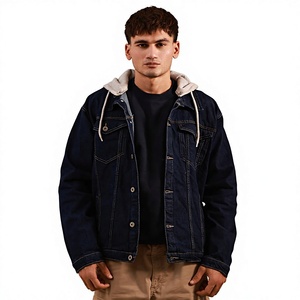 ELYSIAN INDUSTRIES Men's <b>Gothic</b> Solid Denim 100% Cotton Windproof Tracksuit Hooded Full Sleeve Zipper Regular Fit Streetwear - Product Image 4