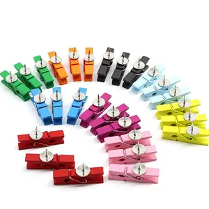 Fabrika ana ürün ahşap Clothespins dayanıklı giysi mandal pimleri renkli plastik klips