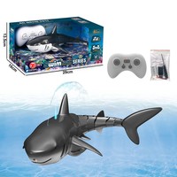 Jouet Requin Télécommandé EPT en Gros, Échelle 1:18, Rechargeable, 2,4 GHz, avec Pulvérisation d'Eau et Lumières, pour Piscine