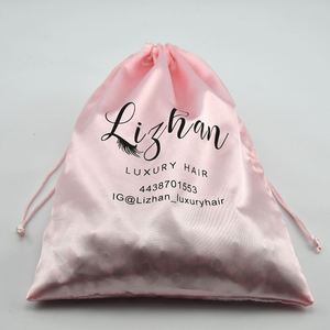 ถุงใส่ผมต่อแบบซาตินสีชมพูพิมพ์ลายเฟล็กโซกราฟีตามสั่ง - Product Image 4