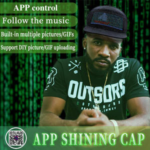 Gorra LED con Pantalla Programable Controlada por Aplicación y Recarga USB - Product Image 6