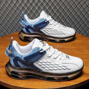 Zapatillas deportivas casuales de caña alta para hombre con cordones, parte superior de malla, ligeras, que aumentan la altura, flexibles, tendencia de moda otoñal Evergreen - Product Image 5