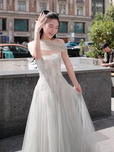 <span class=keywords><strong>Robe</strong></span> <span class=keywords><strong>de</strong></span> bal longue pour femme, élégante, à épaules dénudées, pour soirée formelle, romantique, pour bal <span class=keywords><strong>de</strong></span> promo ou <span class=keywords><strong>cocktail</strong></span>, ornée <span class=keywords><strong>de</strong></span> diamants - Product Image 1