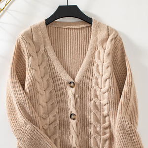 <strong>Women</strong> Casual Long <strong>Cardigan</strong> Front Single Button Closure <strong>Fleece</strong> Lined Thermal Insulated Polyester Cold Weather Outdoor Activities - Product Image 3