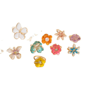 Hot Selling Sweet Design Cute Colorful Flower Ring Simple <b>Light</b> Luxury Style Women's Alloy Rings Fashionable Jewelry Wholesale - Product Image 6