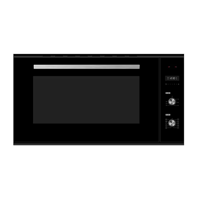 Extra Large 35" 90cm Black Built-in Electric Kitchen Wall Oven 9-Function Knob Control Class Energy 93L Household Oven