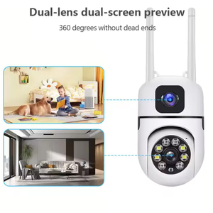 Nhà thông minh không dây 4MP ống kính kép CCTV <span class=keywords><strong>Camera</strong></span> với hai chiều âm thanh tầm nhìn ban đêm cảnh báo & phát hiện chuyển động CMOS cảm biến - Product Image 3