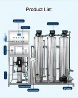 Système de filtration d'eau par osmose inverse pour eau de puits, filtration d'eau brute, traitement, productivité de 2000 L/heure, garantie 1 an