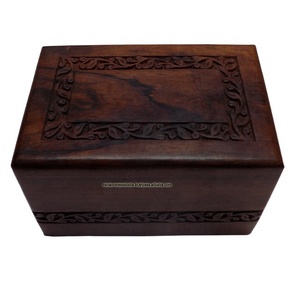 Urne funéraire commémorative avec design sculpté à la main de forme rectangulaire pour enfants et chiens mâles/femelles - Product Image 1