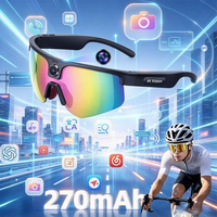 Lunettes Intelligentes Q2 avec Caméra 8MP, Vidéo 1200P, Traduction IA en Temps Réel, Appel BT, Lecture Audio et Prise de Photos Mains Libres